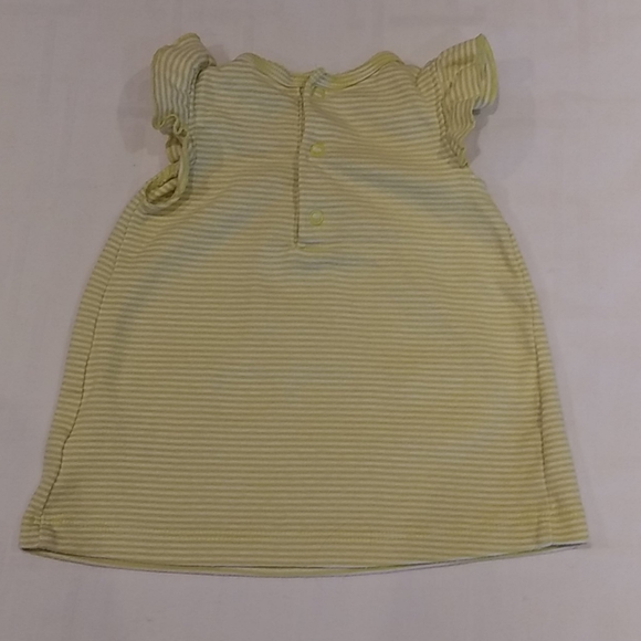 Carter's Green/White Striped Short Sleeve Dress - Picture 2 of 9